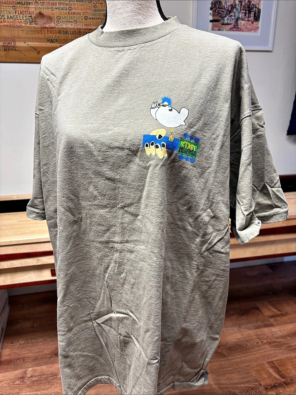 ORIGINAL NEVER WORN. Gotcha.com Woodstock 99 Staff Men's Graphic Tee 2XL in Gree